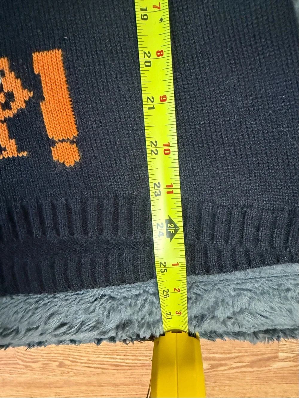 Black & White Skeletal Graphic Crewneck Sweater with Orange Accent